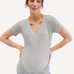 Blusa Embarazo Stripes - Cuello V, talla L