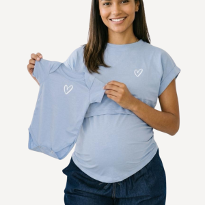 Set Blusa Embarazo y Lactancia + Mameluco